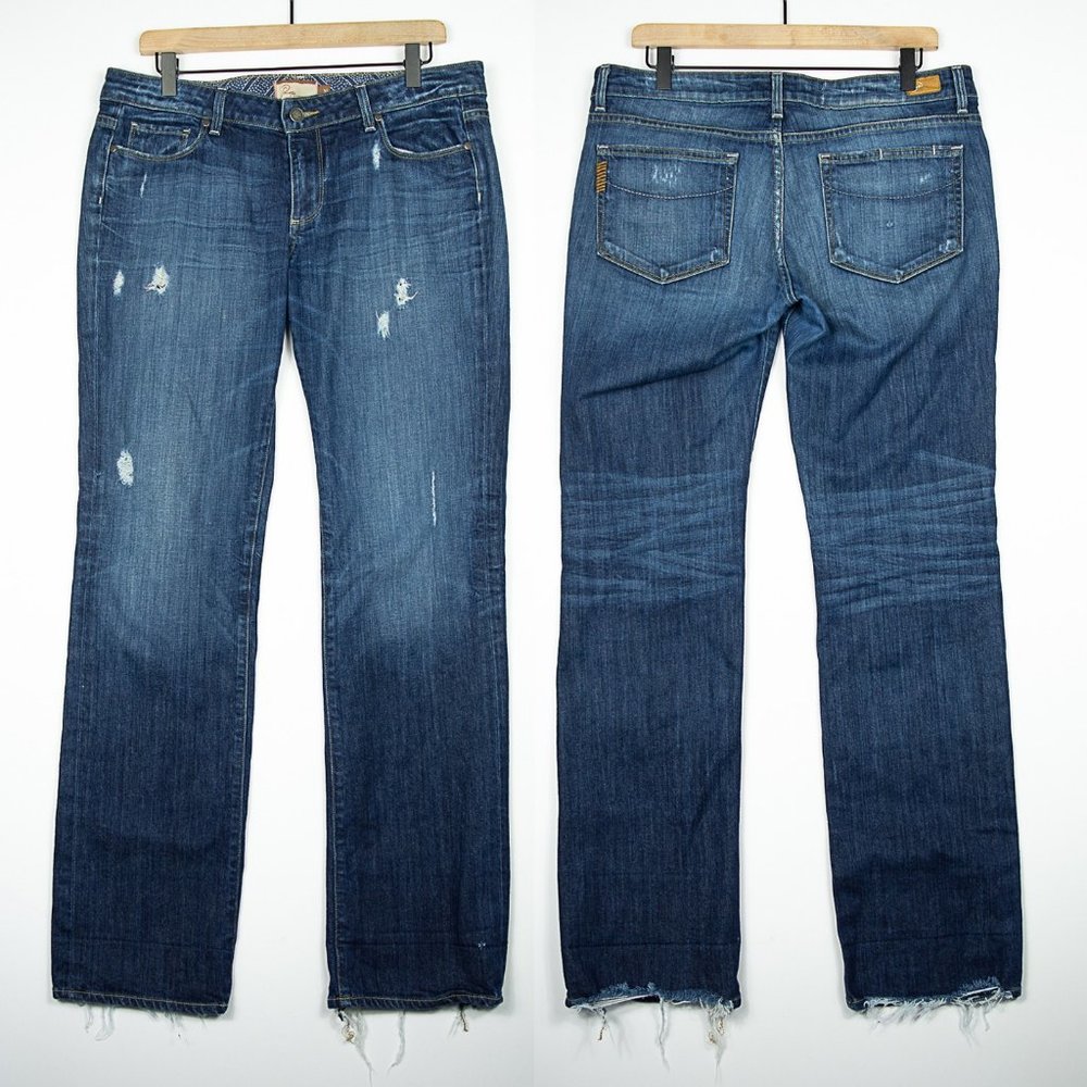 Paige Jimmy Jimmy Distressed Boyfriend Dark Wash